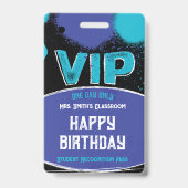 Custom Teacher Classroom VIP Verjaardag Badge (Voorzijde)