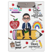 Custom Teacher Clipboard Back to School For Him Klembord (Voorkant)