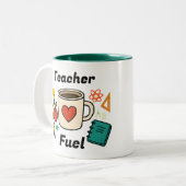 Custom Teacher Fuel Mug Tweekleurige Koffiemok (Voorkant links)