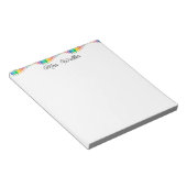 Custom Teacher Gekleurde Potloden, Schattigee Rege Notitieblok (Schuin)