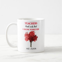 Custom Teacher Gift – Docenten laten hun harten gr Koffiemok