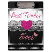 Custom Teacher Gift Educators Beste leraar ooit Klembord (Voorkant)
