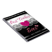 Custom Teacher Gift Educators Beste leraar ooit Notitieboek (Rechterzijde)