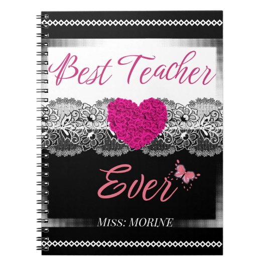 Custom Teacher Gift Educators Beste leraar ooit Notitieboek (Voorkant)