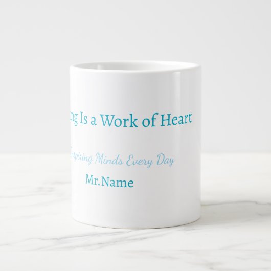 Custom Teacher Gift Mug  Grote Koffiekop (Voorkant)