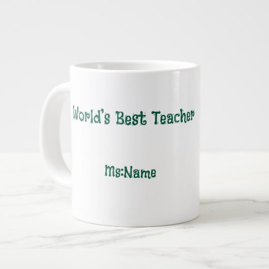 Custom Teacher Gift Mug  Grote Koffiekop (Links)