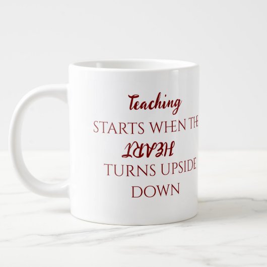 Custom Teacher Gift Mug  Grote Koffiekop (Links)