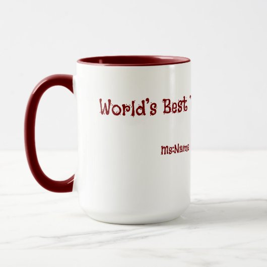 Custom Teacher Gift Mug  Mok (Links)