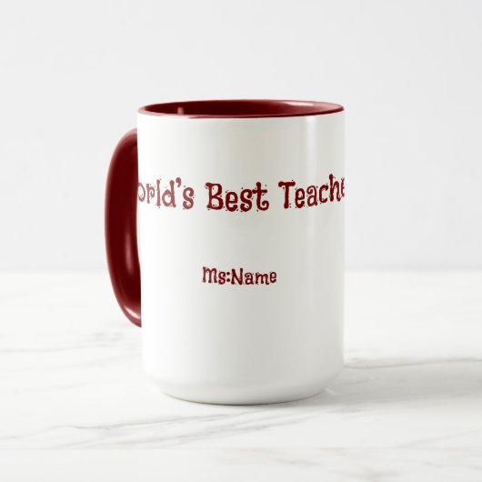Custom Teacher Gift Mug  Mok (Voorkant links)