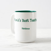 Custom Teacher Gift Mug  Tweekleurige Koffiemok (Voorkant links)