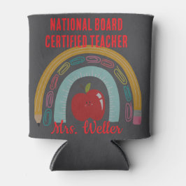 Custom Teacher Gift NBCT Nationale Raad gecertific Blikjeskoeler