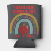 Custom Teacher Gift NBCT Nationale Raad gecertific Blikjeskoeler (Achterkant)