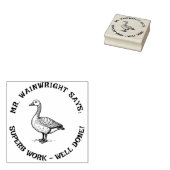 Custom Teacher Goose Stamp Schattige "Superb Work! Rubberstempel (Gestempeld)