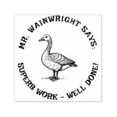 Custom Teacher Goose Stamp Schattige "Superb Work! Zelfinktende Stempel (Design)