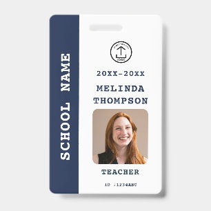 Custom Teacher ID Kaart School Kantoor Naam Foto Badge