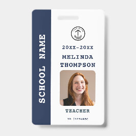 Custom Teacher ID Kaart School Kantoor Naam Foto Badge