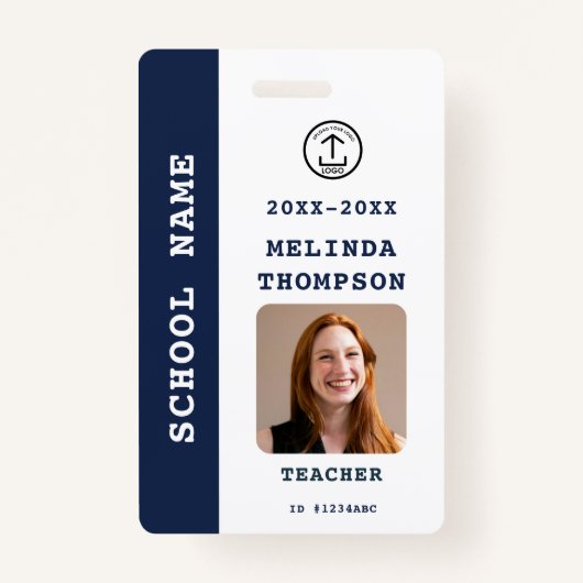Custom Teacher ID Kaart School Kantoor Naam Foto Badge (Voorkant)