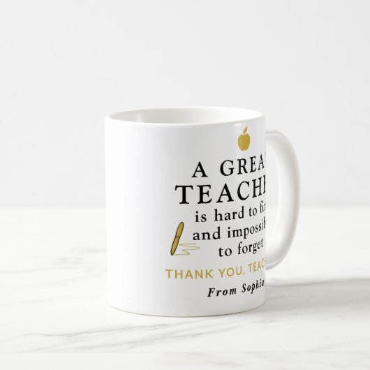 Custom Teacher Mug – A Great Teacher Gift Koffiemok (Voorkant rechts)