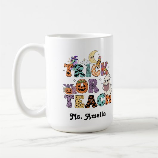 Custom Teacher Mug, Custom Teacher Gift, Hallow Koffiemok (Links)