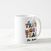 Custom Teacher Mug, Custom Teacher Gift, Halloween Koffiemok (Voorkant rechts)