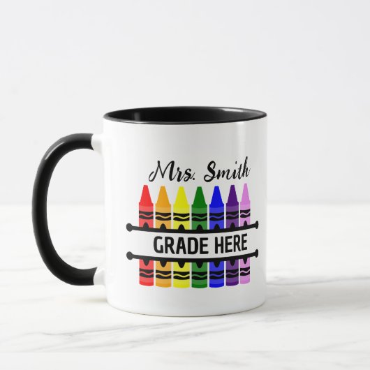 Custom Teacher Name Appreciation Gift Einde van he Mok (Links)