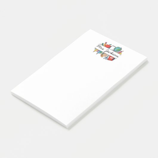Custom Teacher Name Back to School Post-it® Notes (Schuin)