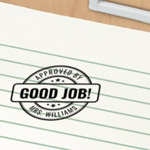 Custom Teacher Name Good Job! Goedkeuring huiswerk