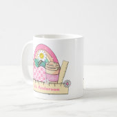 Custom Teacher Name Rainbow Apple Coffee Mug Koffiemok (Voorkant links)