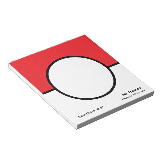 Custom Teacher Notepad Classroom Theme Notitieblok (Schuin)