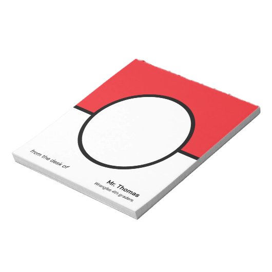Custom Teacher Notepad Classroom Theme Notitieblok (Linkerzijde)