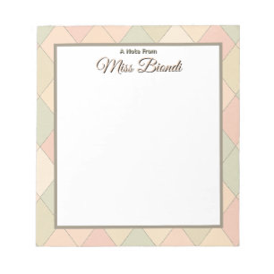 Custom Teacher Notitieblok – een notitie van [Jouw