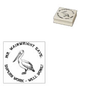 Custom Teacher Pelican Stamp Schattige "Superb Wor Rubberstempel (Gestempeld)