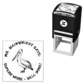 Custom Teacher Pelican Stamp Schattige "Superb Wor Zelfinktende Stempel (In situ)