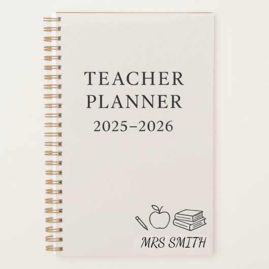 Custom Teacher Planner 2025-2026 – gepersonaliseer (Voorkant)