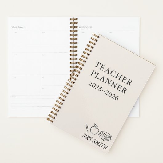 Custom Teacher Planner 2025-2026 – gepersonaliseer (Display)