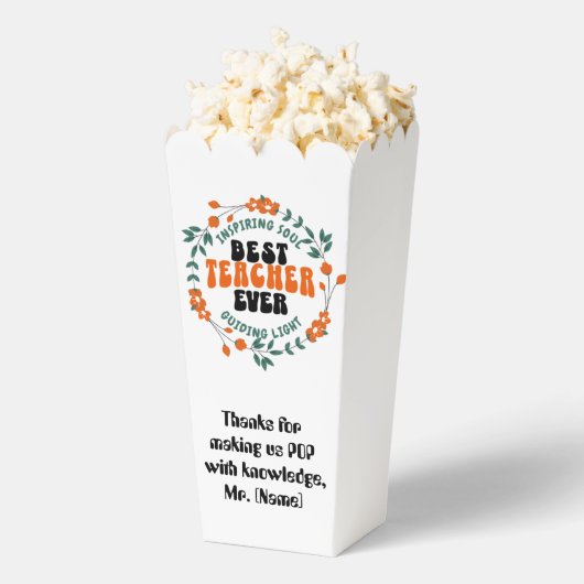 Custom Teacher Popcorn Box Favoriet Bedankdoosjes (Popped)