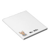 Custom Teacher Schattigee Bloempotloden Notitieblok (Schuin)