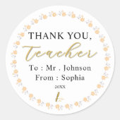 Custom Teacher Stickers – Thank You with Name (Voorkant)
