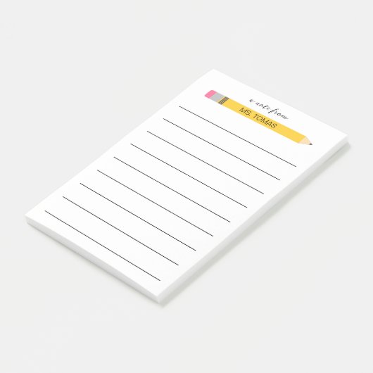 Custom Teacher Terug naar school Einde van het jaa Post-it® Notes (Schuin)