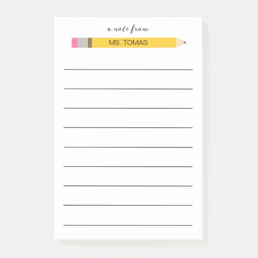 Custom Teacher Terug naar school Einde van het jaa Post-it® Notes (Voorkant)