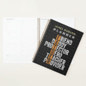 Custom Teacher Vader Naam Vaders Dag Cadeau Planner (Display)