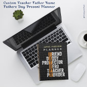 Custom Teacher Vader Naam Vaders Dag Cadeau Planner