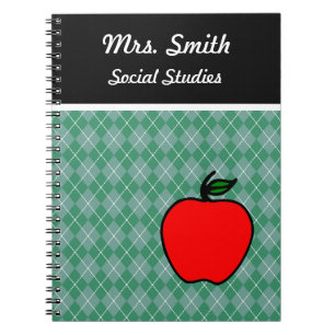 Custom Teacher's Apple Class School Notitieboek Gi