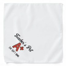 Custom Teacher's Pet Bandana - A + Design met huis