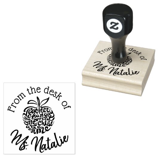 Custom Teachers Stamp! Van het bureau van... Rubberstempel (Gestempeld)