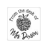 Custom Teachers Stamp! Vanaf het bureau van 2x2 Rubberstempel (Afrduk)