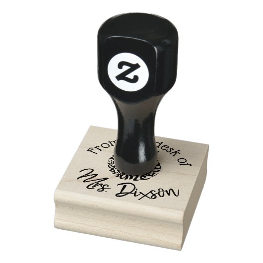 Custom Teachers Stamp! Vanaf het bureau van 2x2 Rubberstempel (Stempel)