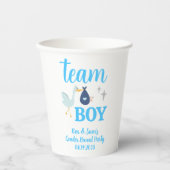 Custom Team Boy Blue Gender Reveal Party Papieren Bekers (Voorkant)