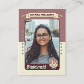 Custom Team Bride Trading Kaart, Bruidsmeisjes ges Contactkaartje (Voorkant)