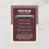 Custom Team Bride Trading Kaart, Bruidsmeisjes ges Contactkaartje (Achterkant)